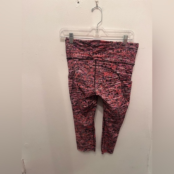 Lululemon Fast & Free Crop II 21" Flash Peat Orange Multi Size 8 - Picture 5 of 6